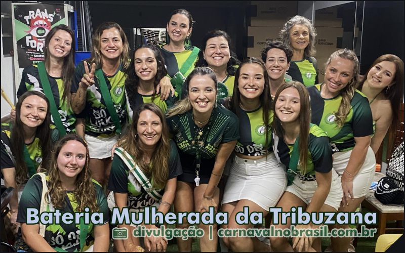 Bateria Mulherada da Tribuzana anima Ensaio de Carnaval gratuito em Florianópolis