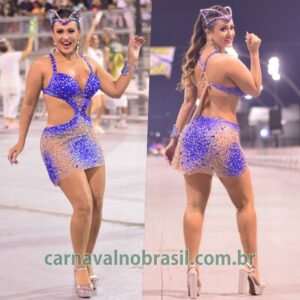 Suzana Simonet no desfile da Acadêmicos do Tucuruvi no Carnaval em São Paulo - carnavalnobrasil.com.br