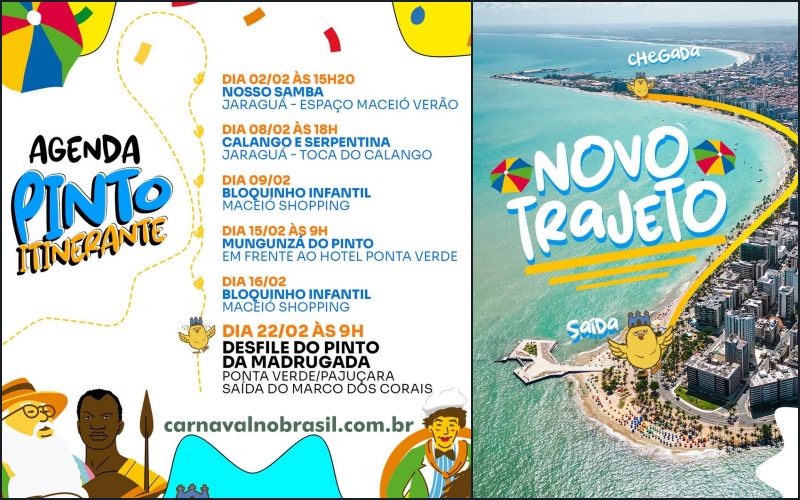 Sortimento Carnaval no Brasil . Programação bloco Pinto da Madrugada no Carnaval 2025 de Maceió em Alagoas - carnavalnobrasil.com.br