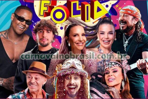 Sortimento Carnaval no Brasil . Programação do Via Folia no Carnaval 2025 de João Pessoa