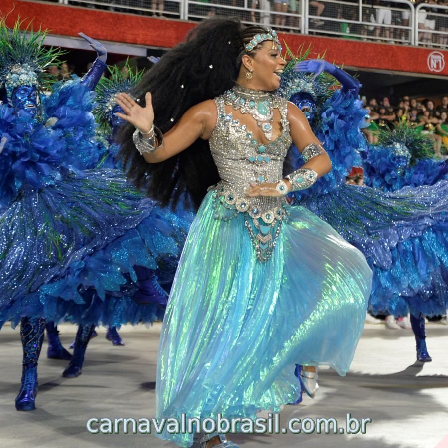 Juliana Alves no desfile Unidos da Tijuca Carnaval 2023 do Rio de Janeiro - Foto Alex Ferro  | RioTur