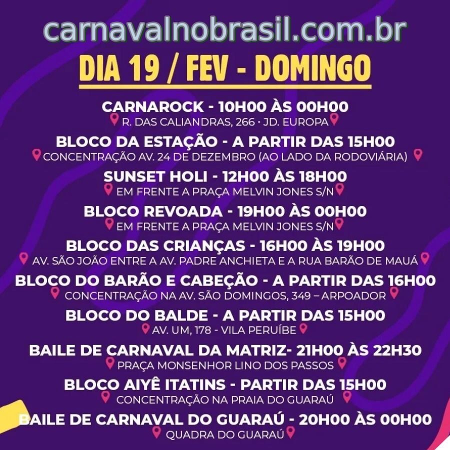 Peruíbe Carnaval 2023 no litoral de São Paulo