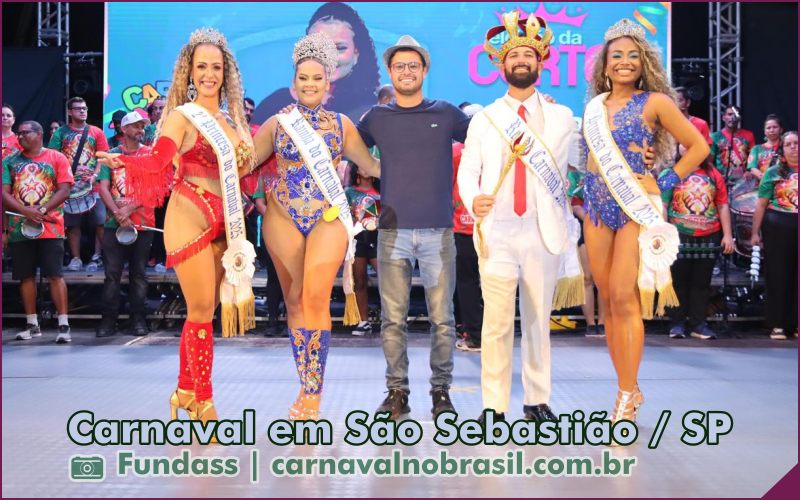 São Sebastião Carnaval 2025 no litoral de São Paulo : eleição da Corte Momesca, Carnamar e Carnapet