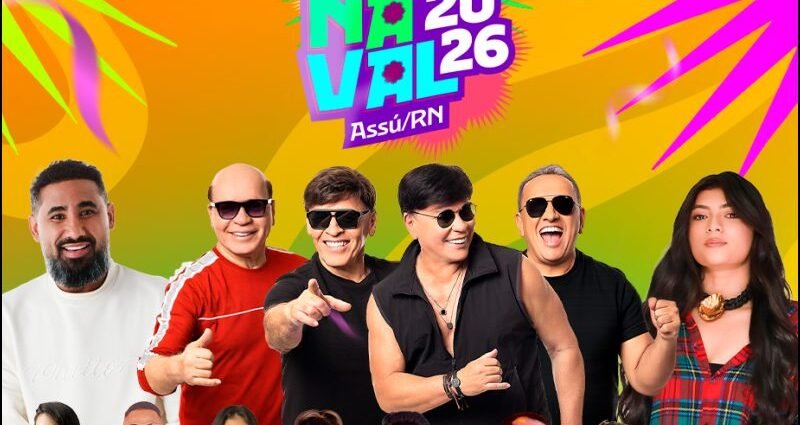 Programação do Carnaval 2026 de Assú no Rio Grande do Norte