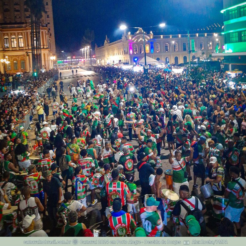 Descida da Borges - Carnaval de Rua 2024 em Porto Alegre - Carnaval no Brasil
