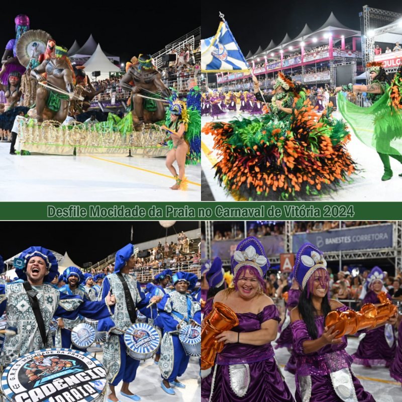 Vitória Carnaval 2024 : Desfile Mocidade da Praia no Sambão do Povo