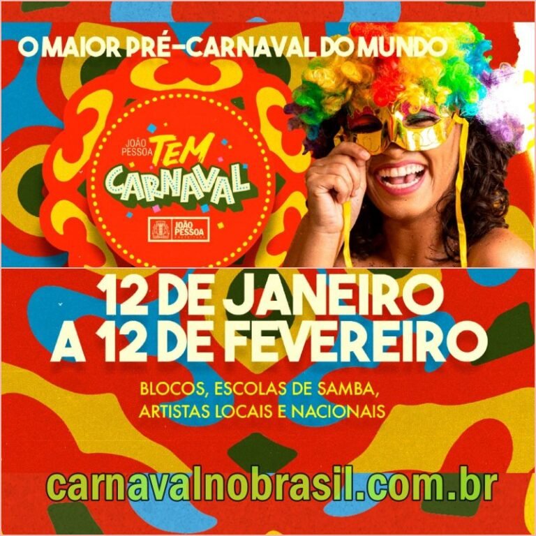 João Pessoa Carnaval 2024 programação Prévias do Carnaval Tradição e