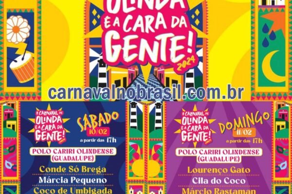 Olinda Carnaval 2024 : programação do Polo Cariri, no Guadalupe