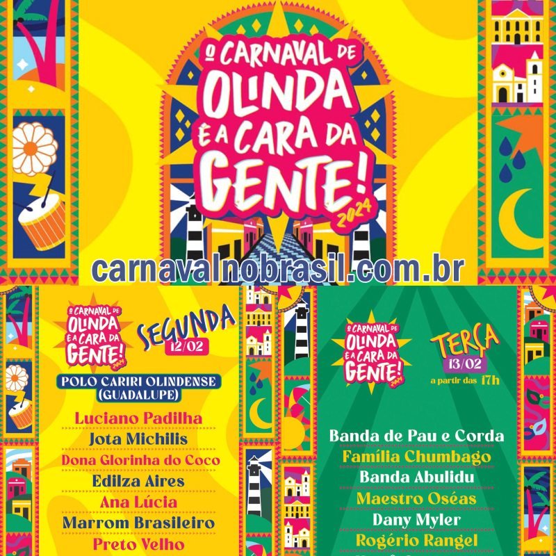 Olinda Carnaval 2024 : programação do Polo Cariri, no Guadalupe