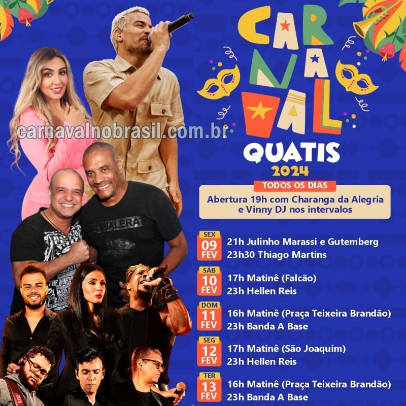 Quatis Carnaval 2024 no Rio de Janeiro - Carnaval no Brasil