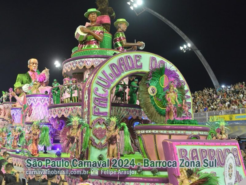 São Paulo Carnaval 2024 : desfile Barroca Zona Sul no Sambódromo do Anhembi