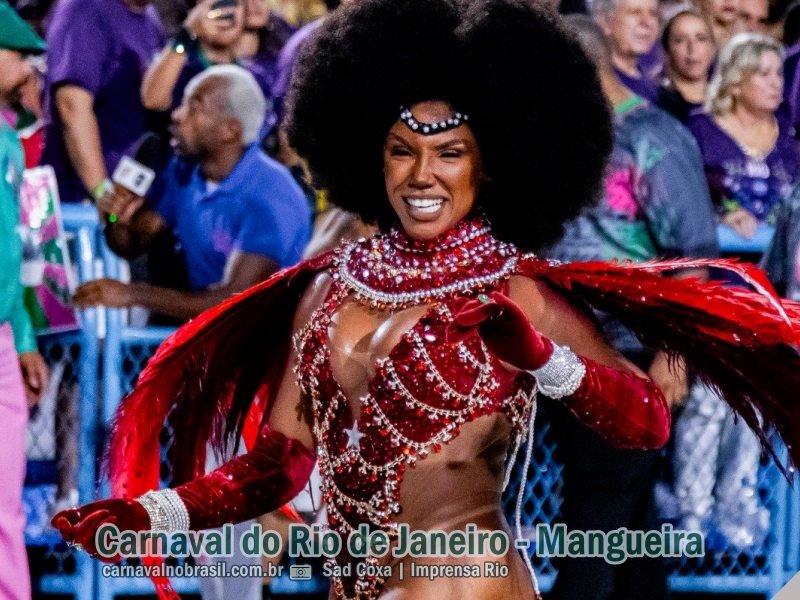 Evelyn Bastos Rainha de bateria da Mangueira no Carnaval 2024 do Rio de Janeiro