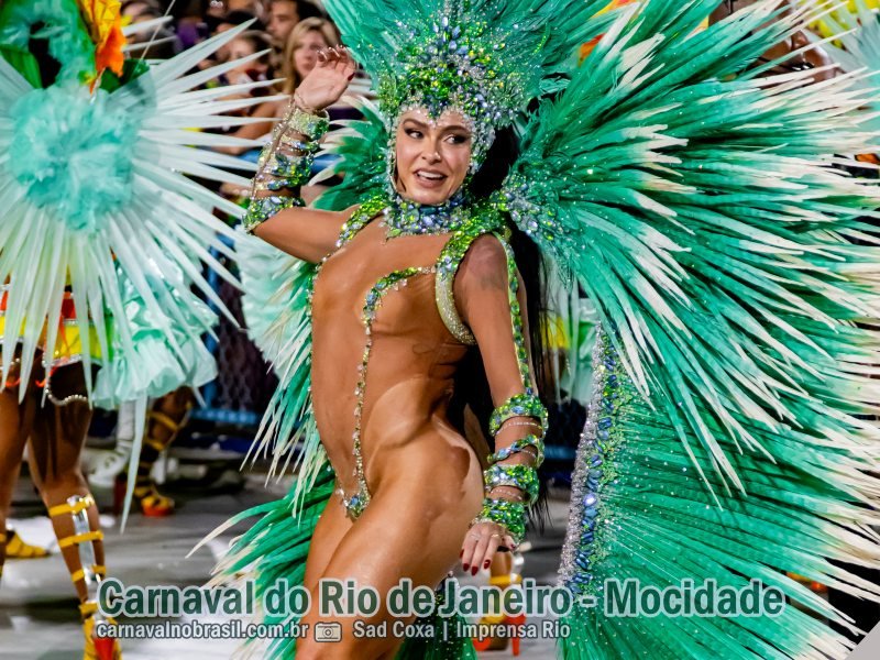 Foto Fabíola de Andrade, rainha de bateria, da Mocidade no Carnaval 2024 do Rio de Janeiro 