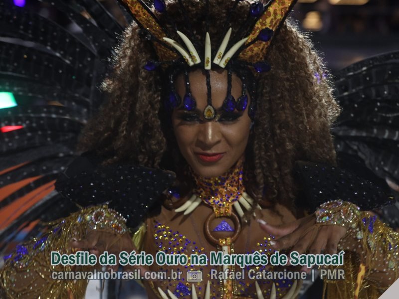 Rio de Janeiro Carnaval 2024 : desfile das escolas de samba da Série Ouro na Marquês de Sapucaí