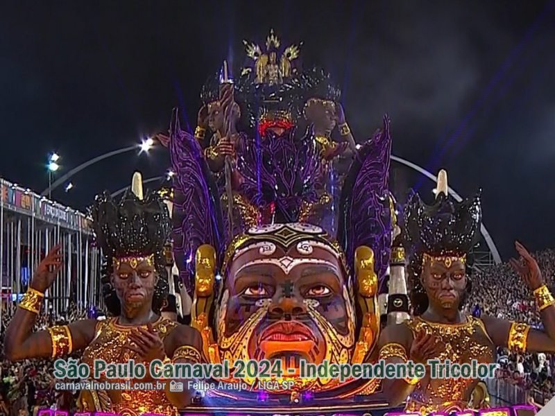 São Paulo Carnaval 2024 : desfile Independente Tricolor no Sambódromo do Anhembi