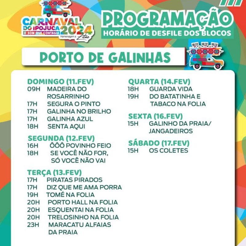 Ipojuca Carnaval 2024 em Pernambuco - Carnaval do Ipojuca 2024 - Ipojuca Carnaval no Brasil