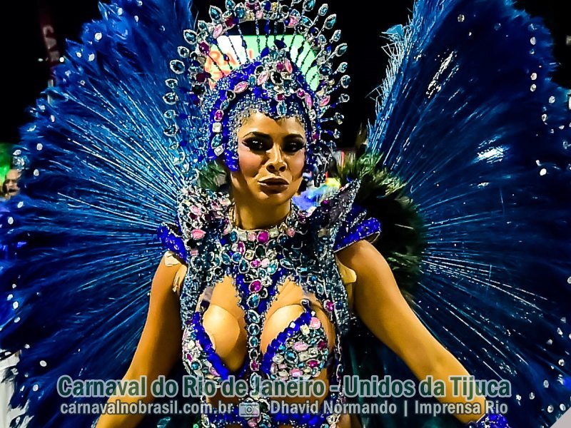 Lexa no desfile da Unidos da Tijuca no Carnaval 2024 do Rio de Janeiro