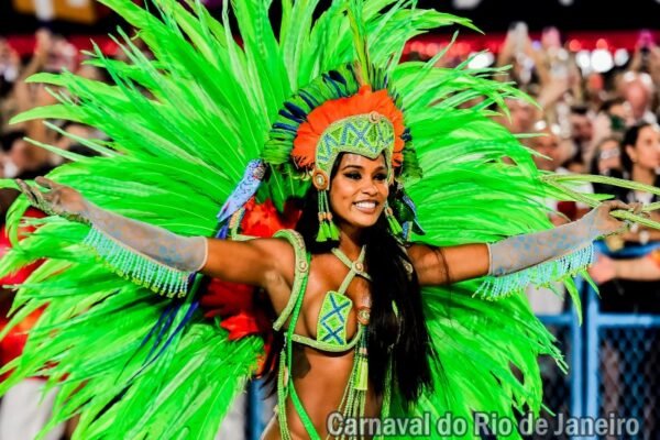 Foto Rebecca - musa do Salgueiro no Carnaval 2024 do Rio de Janeiro