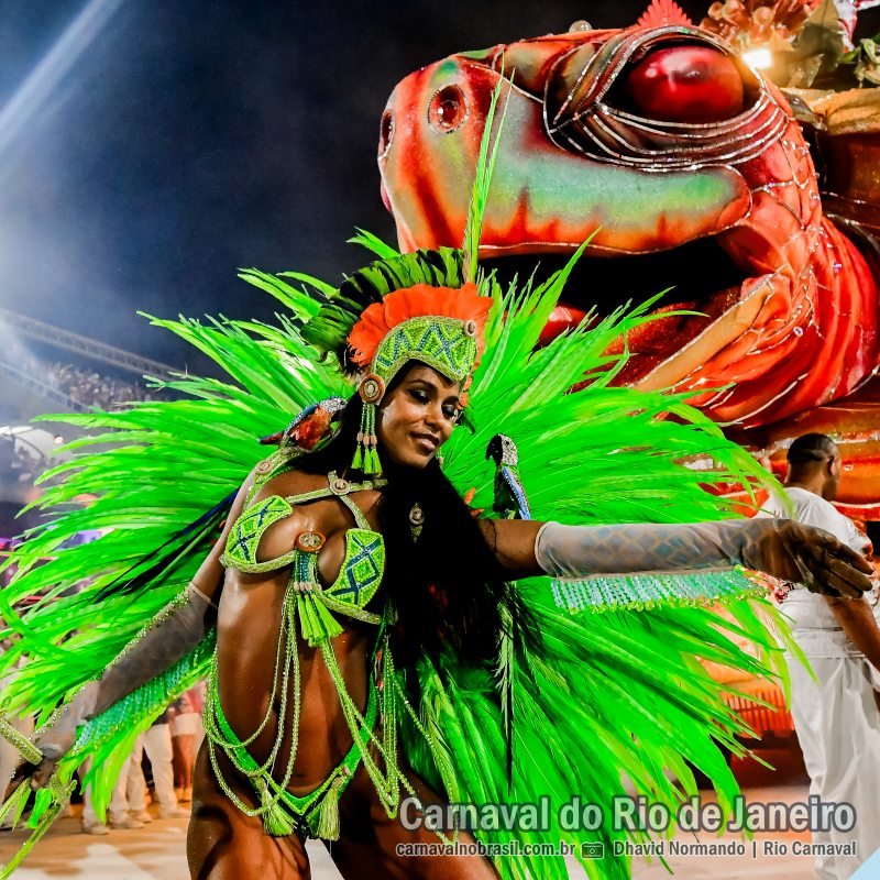 Foto Rebecca - musa do Salgueiro no Carnaval 2024 do Rio de Janeiro