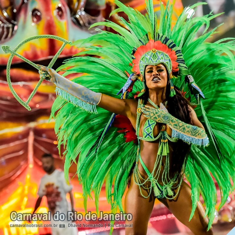 Foto Rebecca - musa do Salgueiro no Carnaval 2024 do Rio de Janeiro