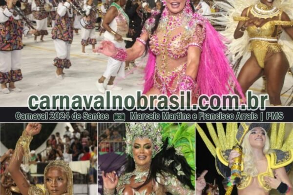 Santos Carnaval 2024 : 1ª noite de desfiles das escolas de samba na passarela Dráuzio da Cruz