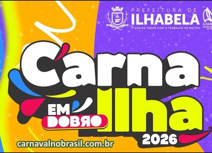 Programação CarnaIlha 2026 - Carnaval de Ilhabela no litoral norte paulista