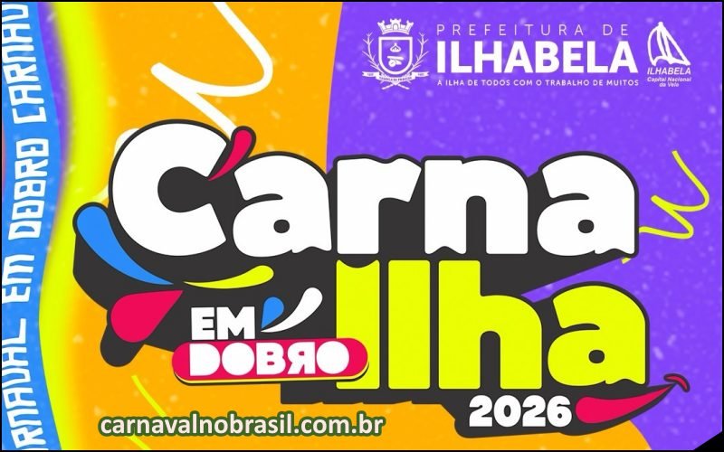 Programação CarnaIlha 2026 - Carnaval de Ilhabela no litoral norte paulista