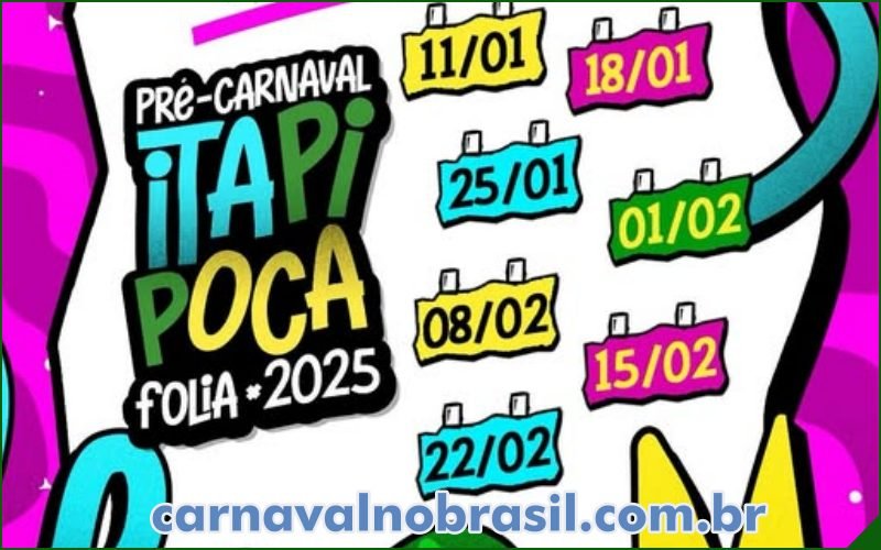 Programação Pré-Carnaval Itapipoca Folia 2025 no Ceará