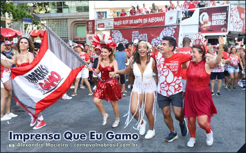 Desfile bloco Imprensa Que Eu Gamo no Carnaval de Rua 2025 do Rio de Janeiro