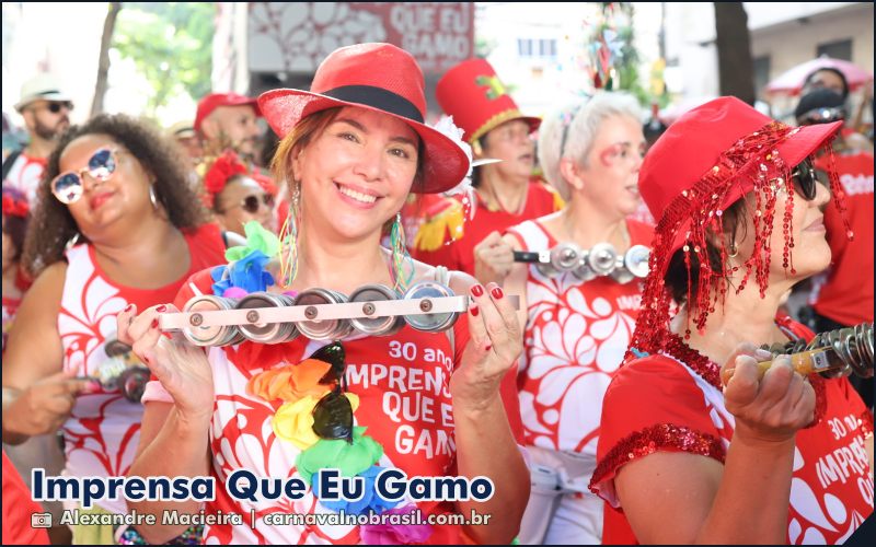 Desfile bloco Imprensa Que Eu Gamo no Carnaval de Rua 2025 do Rio de Janeiro