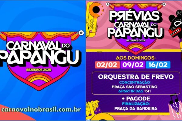 Bezerros Carnaval 2025 em Pernambuco : programação Carnaval do Papangu