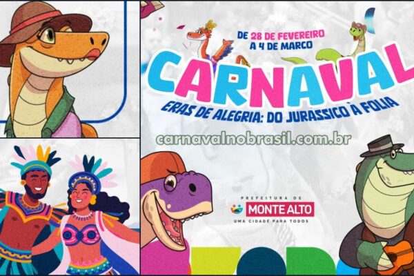 Programação do Carnaval 2025 de Monte Alto em Minas Gerais