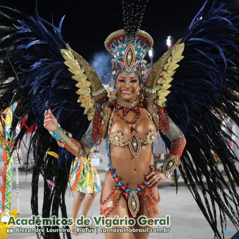 Desfile Acadêmicos de Vigário Geral no Carnaval 2025 do Rio de Janeiro - carnavalnobrasil.com.br