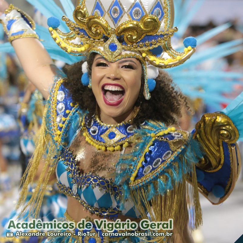 Desfile Acadêmicos de Vigário Geral no Carnaval 2025 do Rio de Janeiro - carnavalnobrasil.com.br