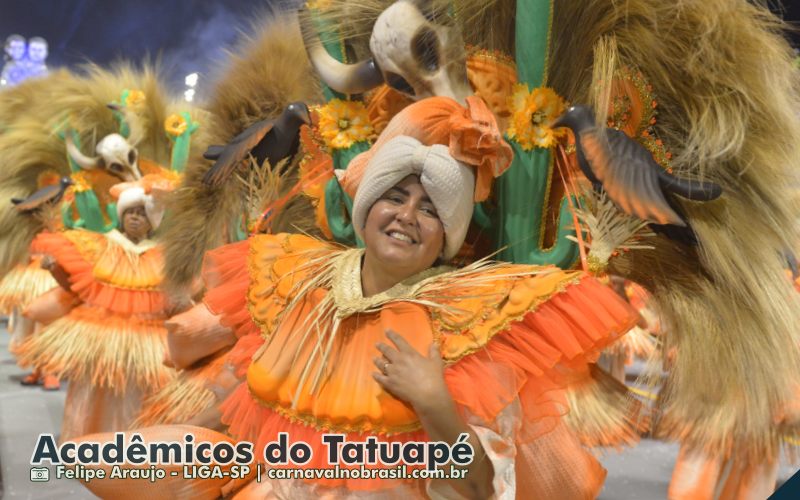 Desfile da Acadêmicos do Tatuapé no Carnaval 2025 de São Paulo