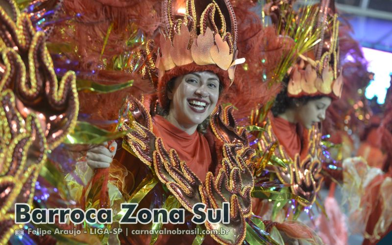 Desfile da Barroca Zona Sul no Carnaval 2025 de São Paulo