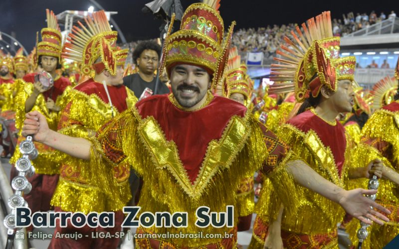 Desfile da Barroca Zona Sul no Carnaval 2025 de São Paulo