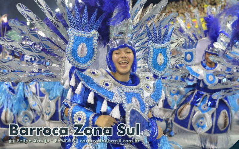 Desfile da Barroca Zona Sul no Carnaval 2025 de São Paulo