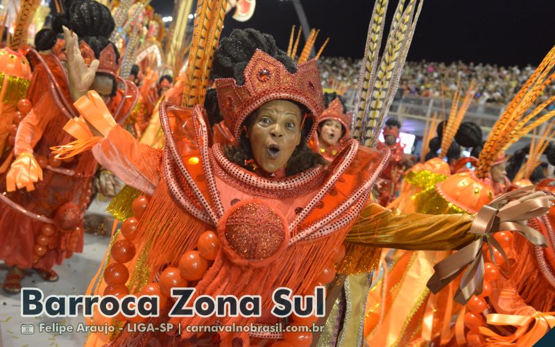 Desfile da Barroca Zona Sul no Carnaval 2025 de São Paulo