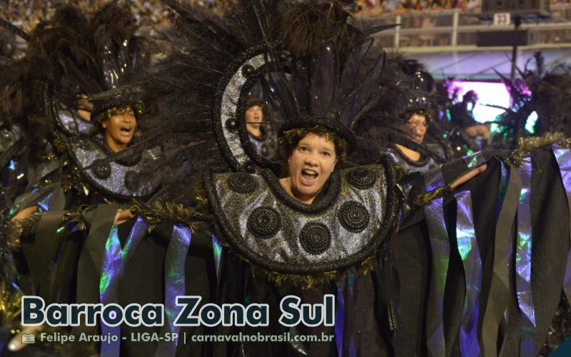 Desfile da Barroca Zona Sul no Carnaval 2025 de São Paulo