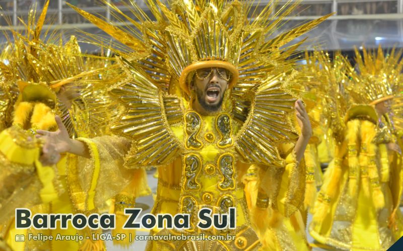 Desfile da Barroca Zona Sul no Carnaval 2025 de São Paulo