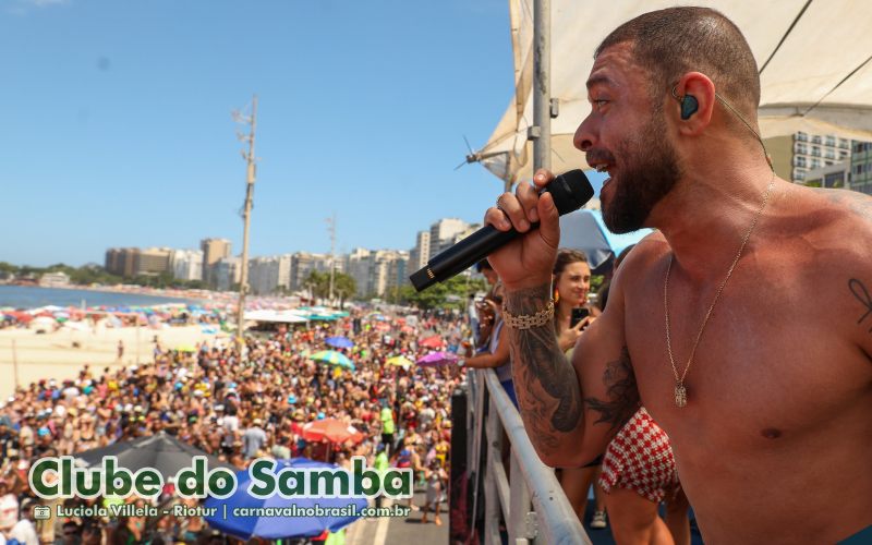 Diogo Nogueira no Bloco Clube do Samba no Carnaval de Rua do Rio de Janeiro