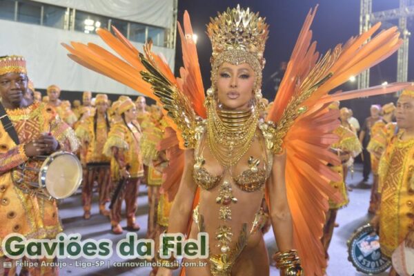 Desfile Gaviões da Fiel no Carnaval 2025 de São Paulo