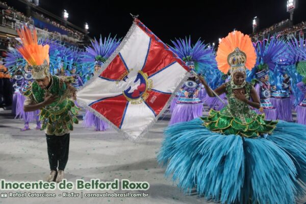 Desfile Inocentes de Belford Roxo no Carnaval 2025 do Rio de Janeiro