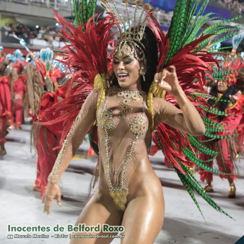 Desfile Inocentes de Belford Roxo no Carnaval 2025 do Rio de Janeiro