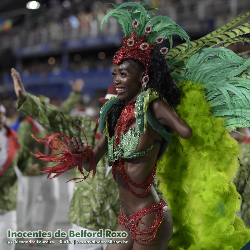 Desfile Inocentes de Belford Roxo no Carnaval 2025 do Rio de Janeiro