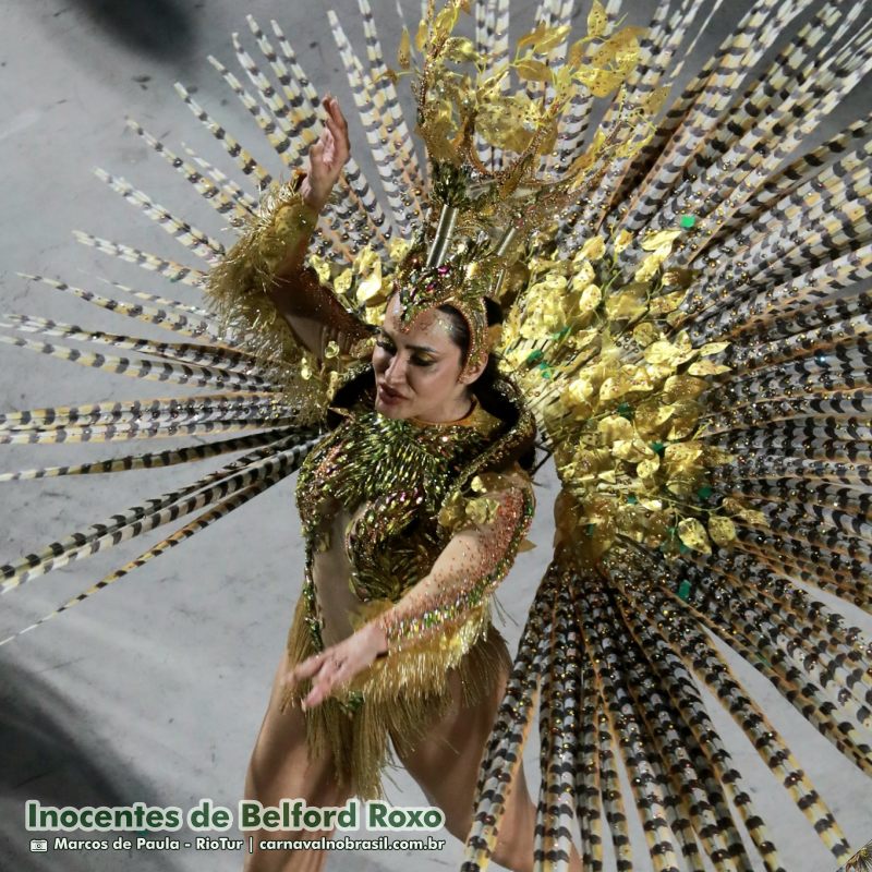 Desfile Inocentes de Belford Roxo no Carnaval 2025 do Rio de Janeiro