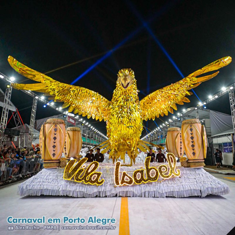 Desfile Unidos de Vila Isabel no Carnaval 2025 de Porto Alegre