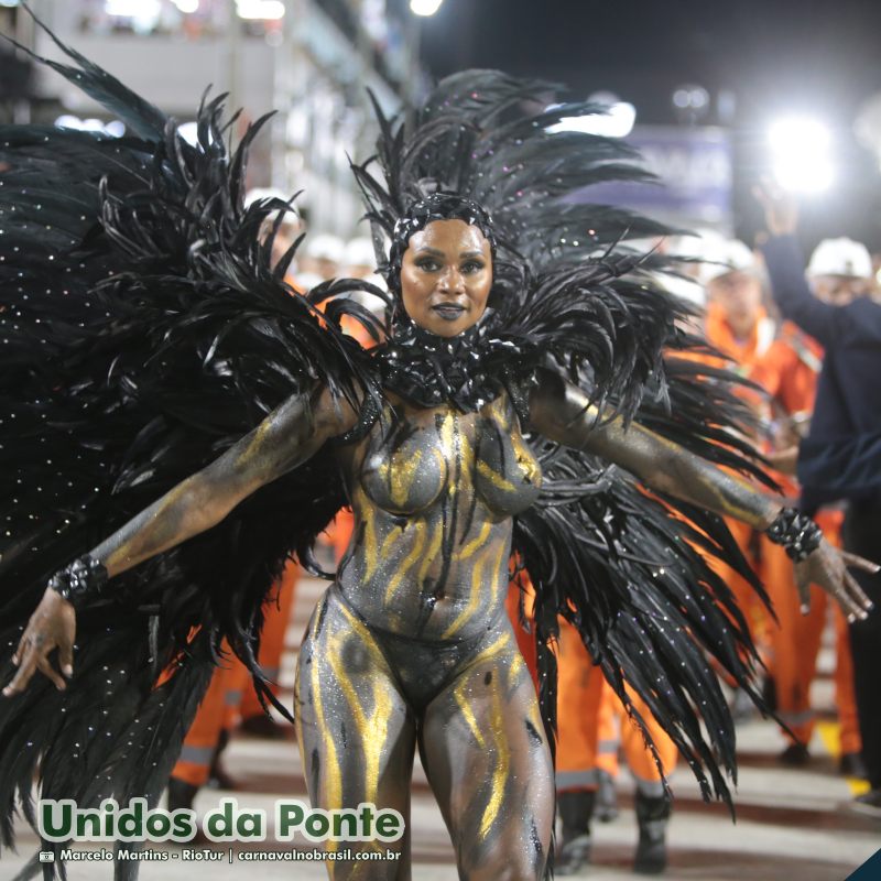 Desfile Unidos da Ponte no Carnaval 2025 do Rio de Janeiro - carnavalnobrasil.com.br