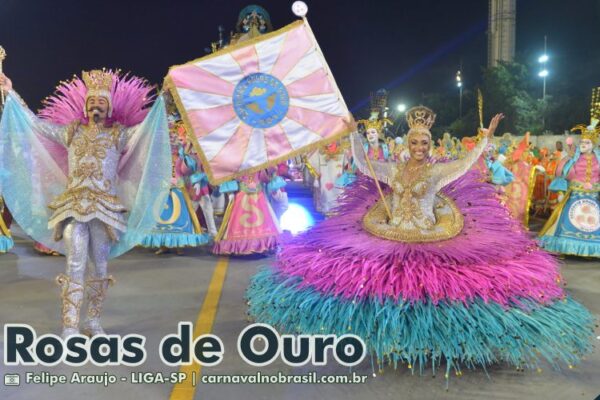 Desfile da Rosas de Ouro no Carnaval 2025 de São Paulo